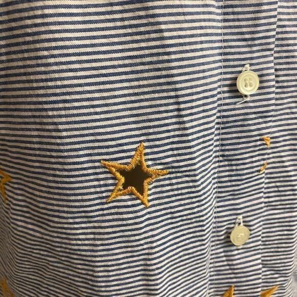 Madewell Star Embroidered Cutout Button Top C15 - Picture 13 of 13